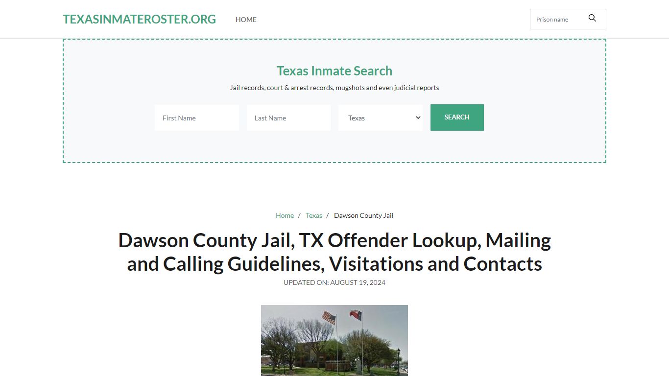 Dawson County Jail, TX: Inmate Search Options, Visitations, Contacts